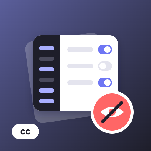 Icône Admin Menu Control